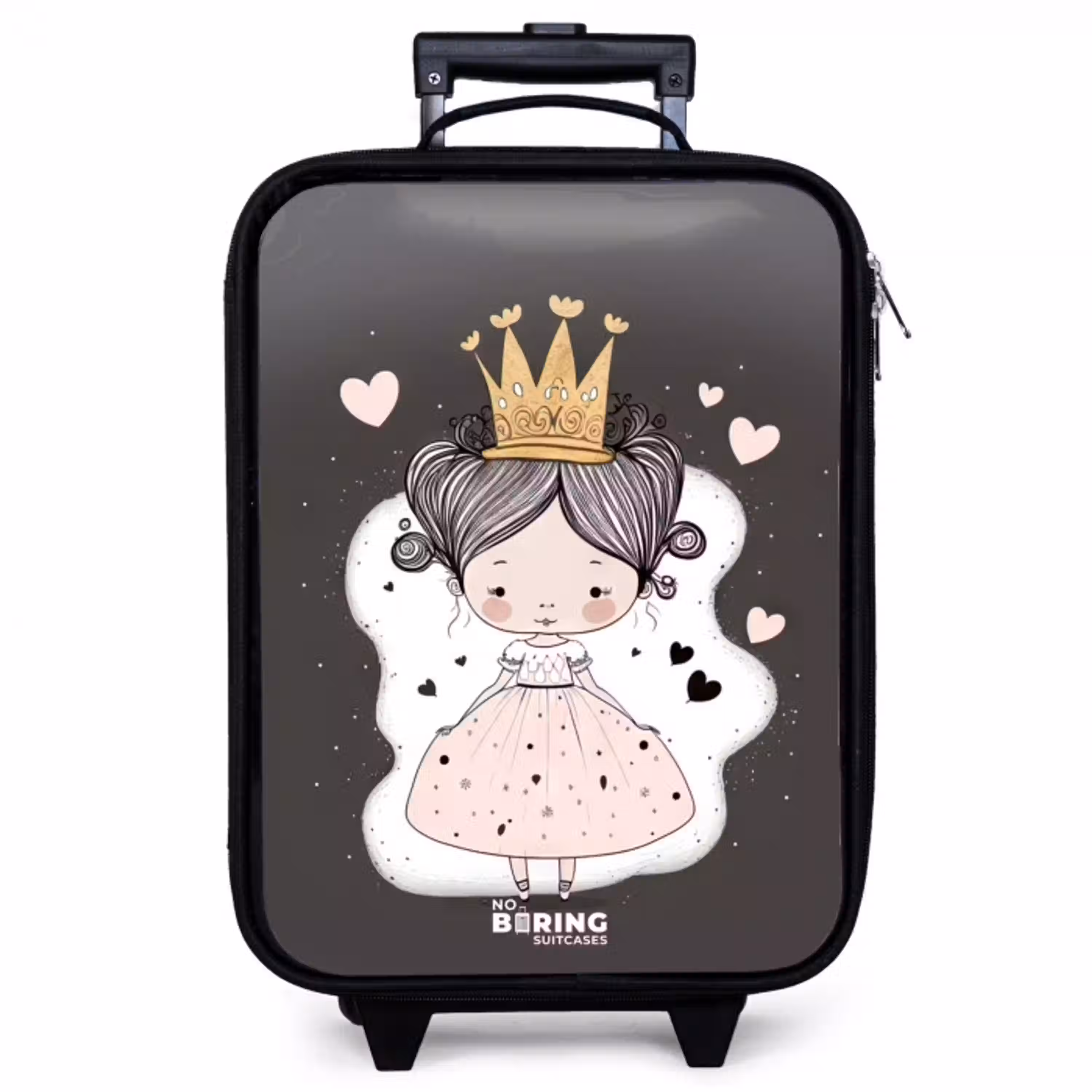 Kleine prinses op zwarte achtergrond Kinderkoffer - Zwart klein -zzz_website3d