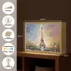Eiffeltoren - Schilderij - Olieverf - Parijs Light Box met batterij (Wandlamp) middel -USP_websiteoverzichtNL