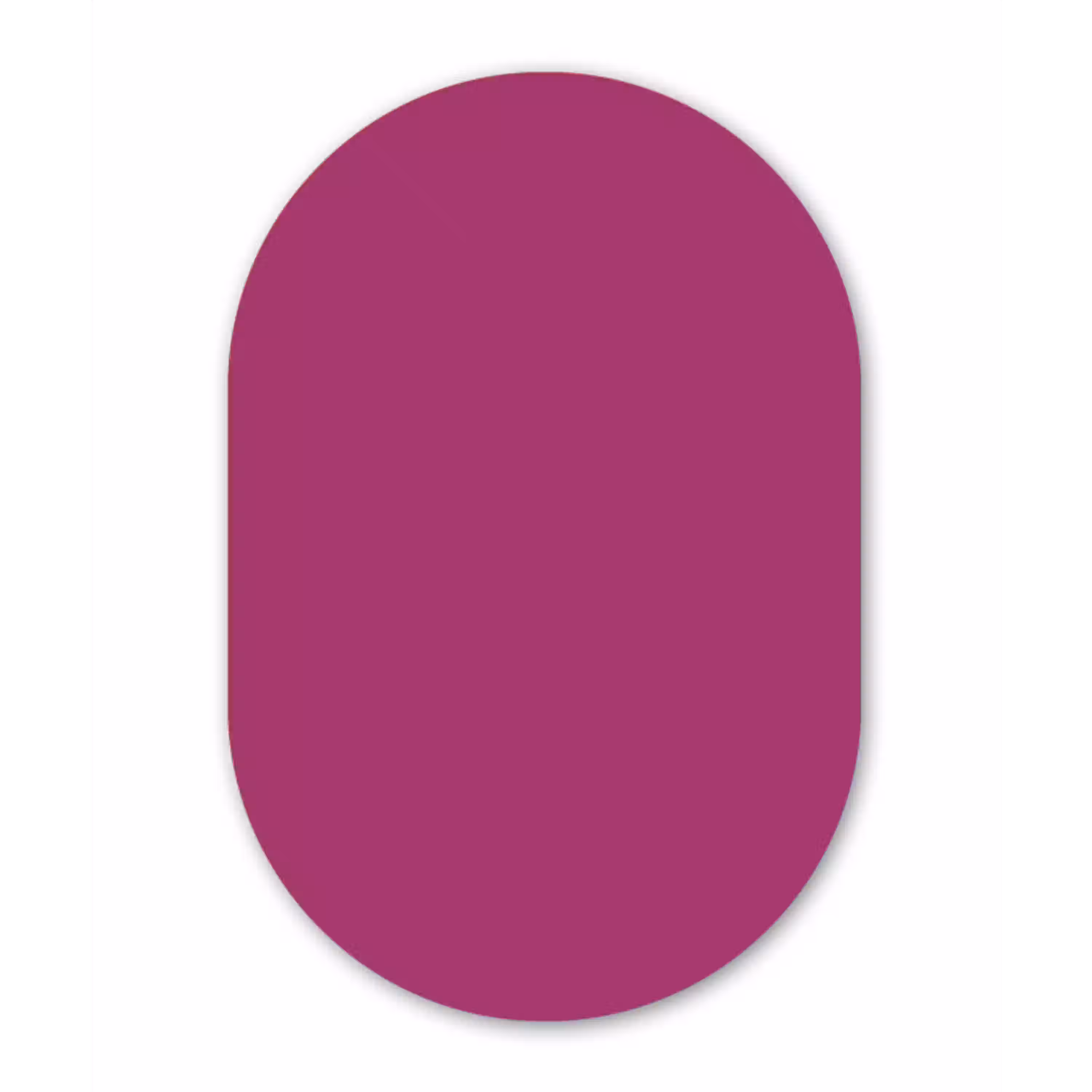 Deep - Magenta - Paars Wandcirkel Ovaal Aluminium middel 839 -3d