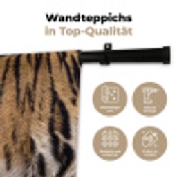 Tijgervacht - Klassiek - Zwart Wandkleed katoen klein -tsfeer2_DE