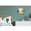 Bos - Schilderstijl - Kleurrijk Wandcirkel aluminium klein -slaapkamer