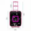 Felroze vierkant met verlichte achtergrond Kinderkoffer - Roze klein -productfoto_formaten