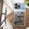 Glazenfles - Post - Zee - Zand Hoesje iPhone 16 Pro Max met koord klein -sfeer4
