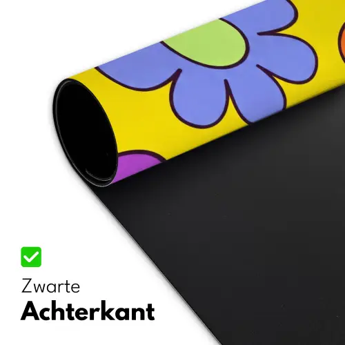 Bloemen - Illustratie - Kleurrijk Muismat XXL klein -sfeer2