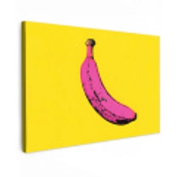 Banaan - Grafisch - Geel Tuinposter op houten frame 2 cm dik klein -3d