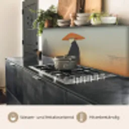 Minimalistisch - Silhouet - Oranje keuken achterwand 2 middel -usp_DE