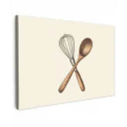 Garde - Hout - Beige Tuinposter op houten frame 2 cm dik klein -3d
