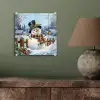 Sneeuwpop - Winterdorp - Kleurrijk plexiglas 5mm klein -sfeer3