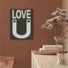Love - Zwart - Minimalistisch PET vilt klein -sfeer4