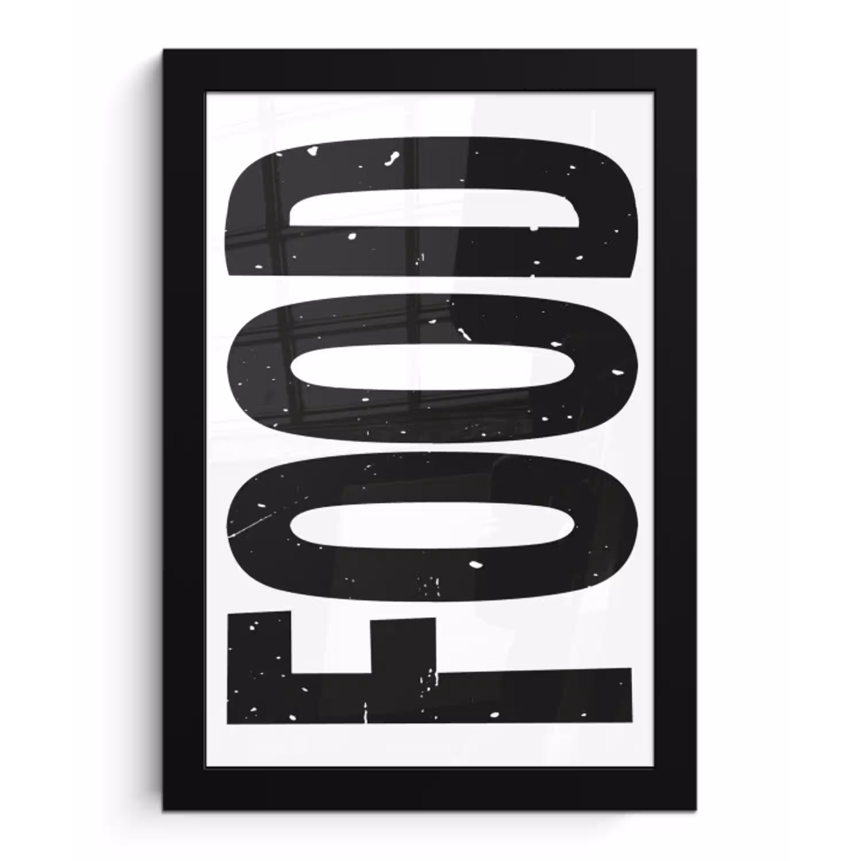 Food - Zwart - Wit - Decoratie fotolijst zwart zonder passe partout klein -3d