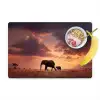 Olifanten - Grasland - Zonsondergang Placemat vinyl groot -zzzproduct_Kitchenyeah-website