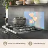 Tulpen - Roze accenten - Blauw keuken achterwand spatscherm klein -usp_NL