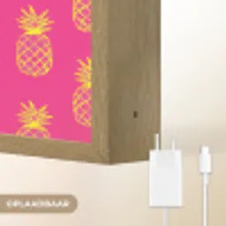 Ananas - Trendy - Roze Light Box met batterij (Wandlamp) middel 907 -USP_websiteoplaadbaarNL