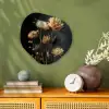 Boeket - Bloemen - Licht - Zwart Wandcirkel Organisch Forex 3mm klein -sfeer2