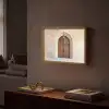 Houten - Deur - Lantaarn Light Box met batterij (Wandlamp) middel -sfeer1