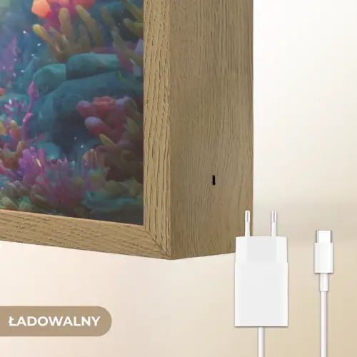Haai - Onderwaterwereld - Oceaan Light Box met batterij (Wandlamp kind) middel -USP_websiteoplaadbaarNL