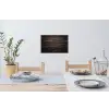 Hout - Grillige nerven Muursticker klein -eettafel