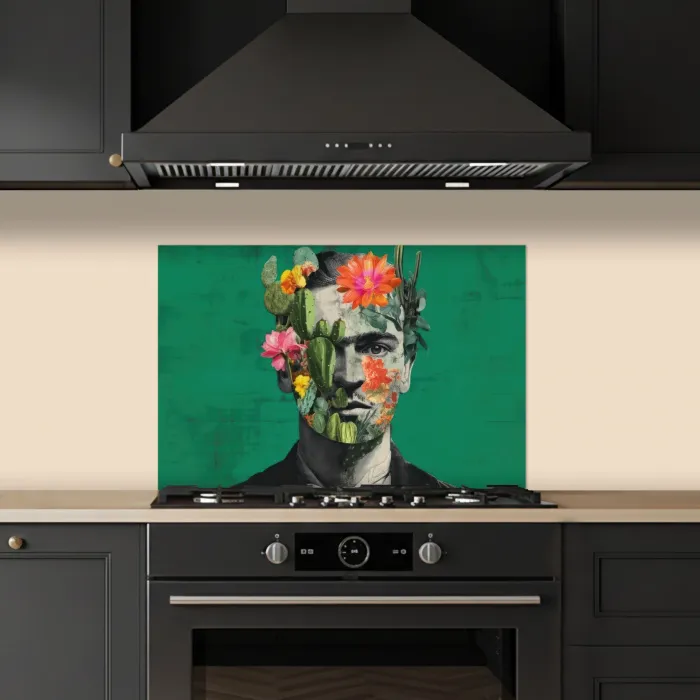 Man - Planten - Groen keuken achterwand spatscherm klein -sfeer1
