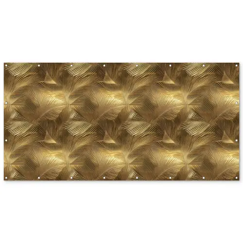 Palm - Waaier - Goud Balkonbeschermer Duitsland klein 596 -zz_3d