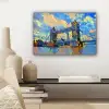Schilderij - Londen - Brug - Olieverf canvas 2cm klein -sfeer6