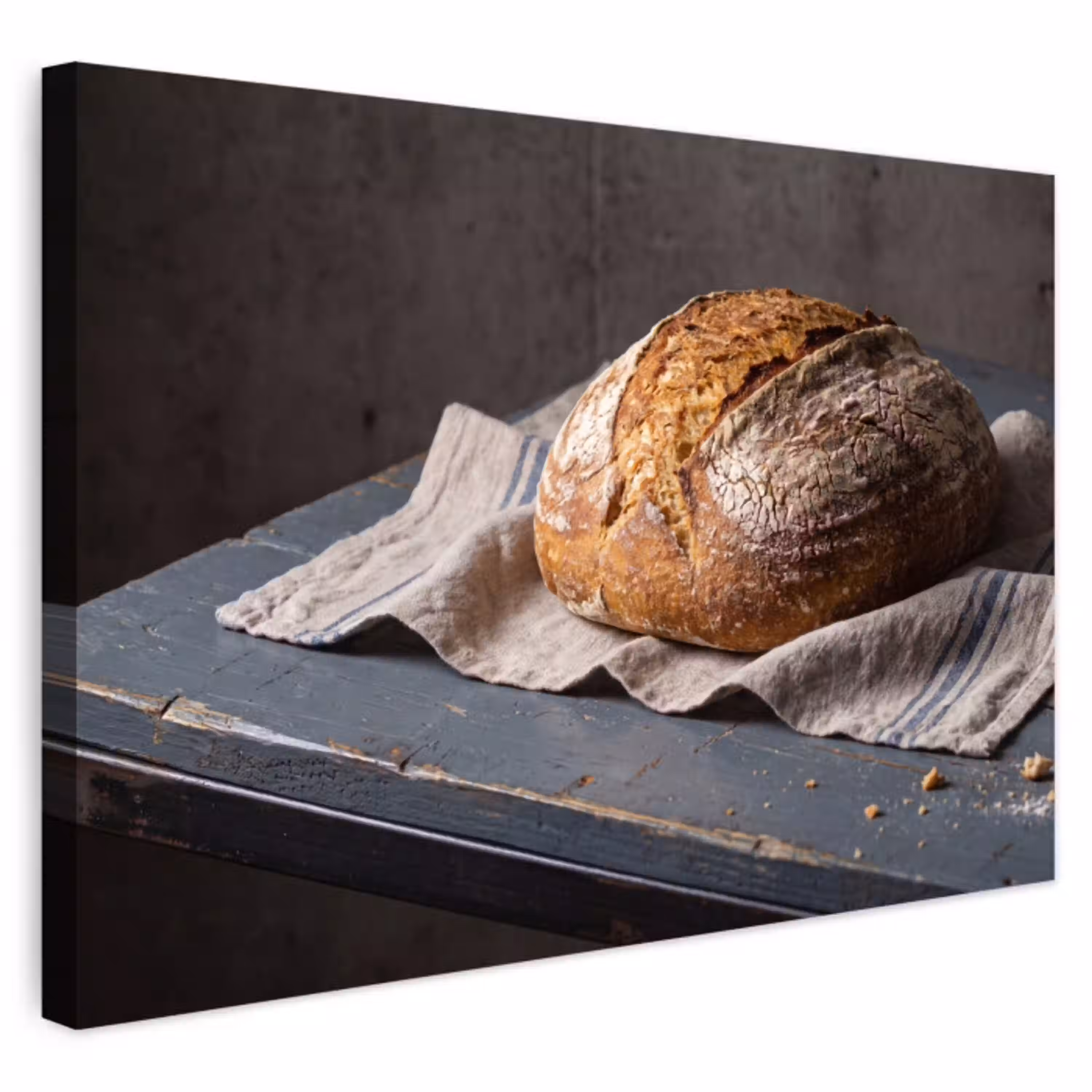 Brood - Rustiek - Eten Tuinposter op houten frame 2 cm dik klein -3d