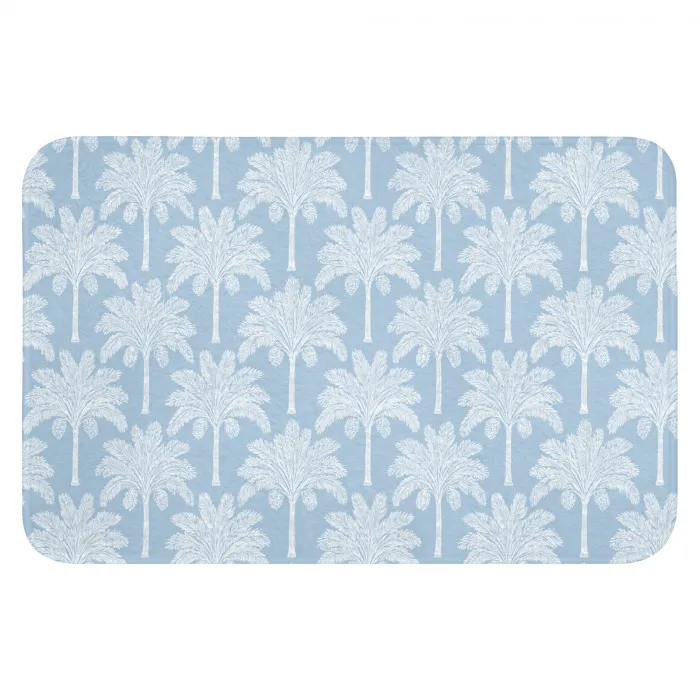 Palmboom - Modern - Blauw Badmat klein 997 -3d