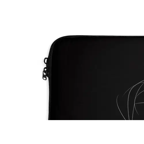 Lijntekening - Wit - Wielrennen - Snelheid laptophoes neopreen klein -detail