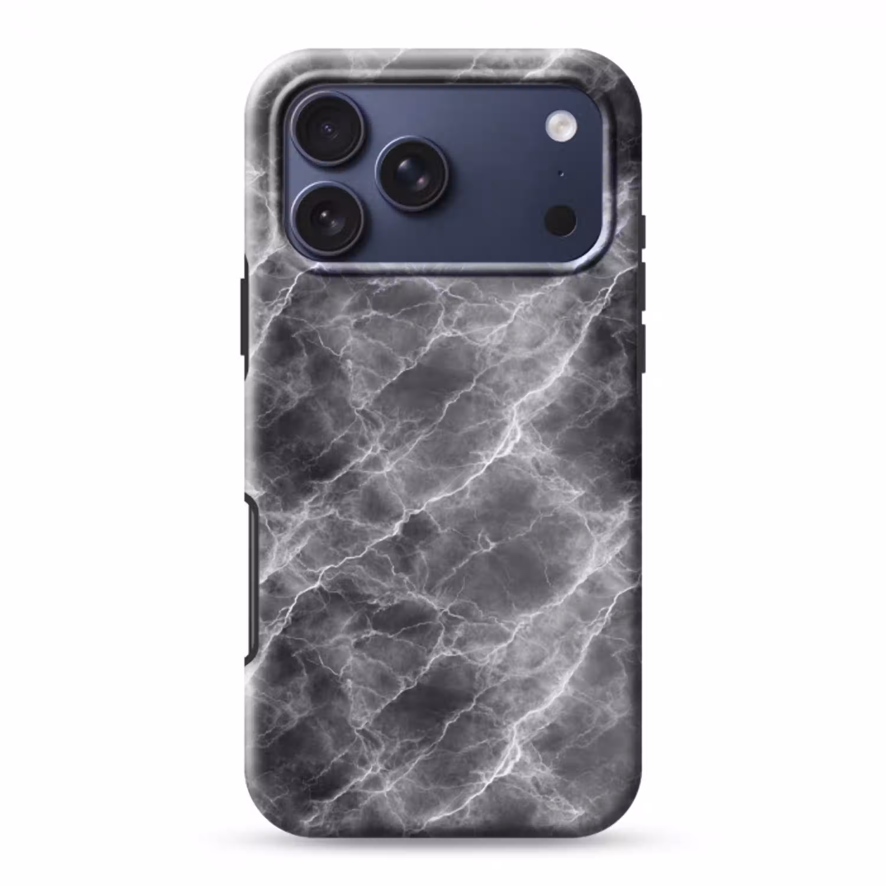 Donkergrijs - Bliksem - Marmer Toughcase MagSafe Apple iPhone 17 Pro Max klein 1019 -3d