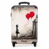 Meisje met ballonnen NBS - Handbagage koffer - Unisex middel -productfoto_recht