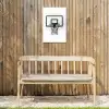 Basketbalbord - Minimalistisch - Zwart Tuinposter op houten frame 2 cm dik klein -sfeer4