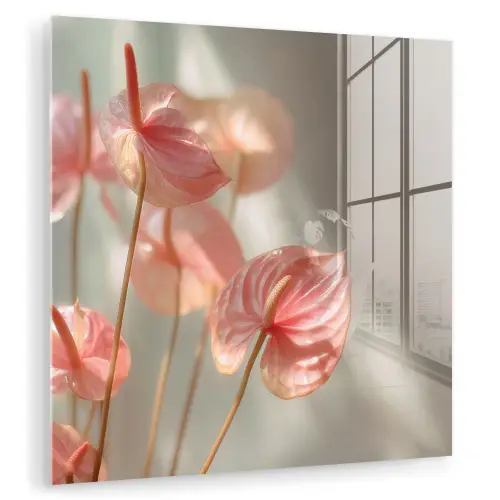 Bloemen - Stelen - Roze - Schaduw plexiglas 5mm klein -zzzproduct_nieuw
