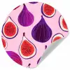 Vijgen - Roze - Paars Wandcirkel behangsticker klein -3d