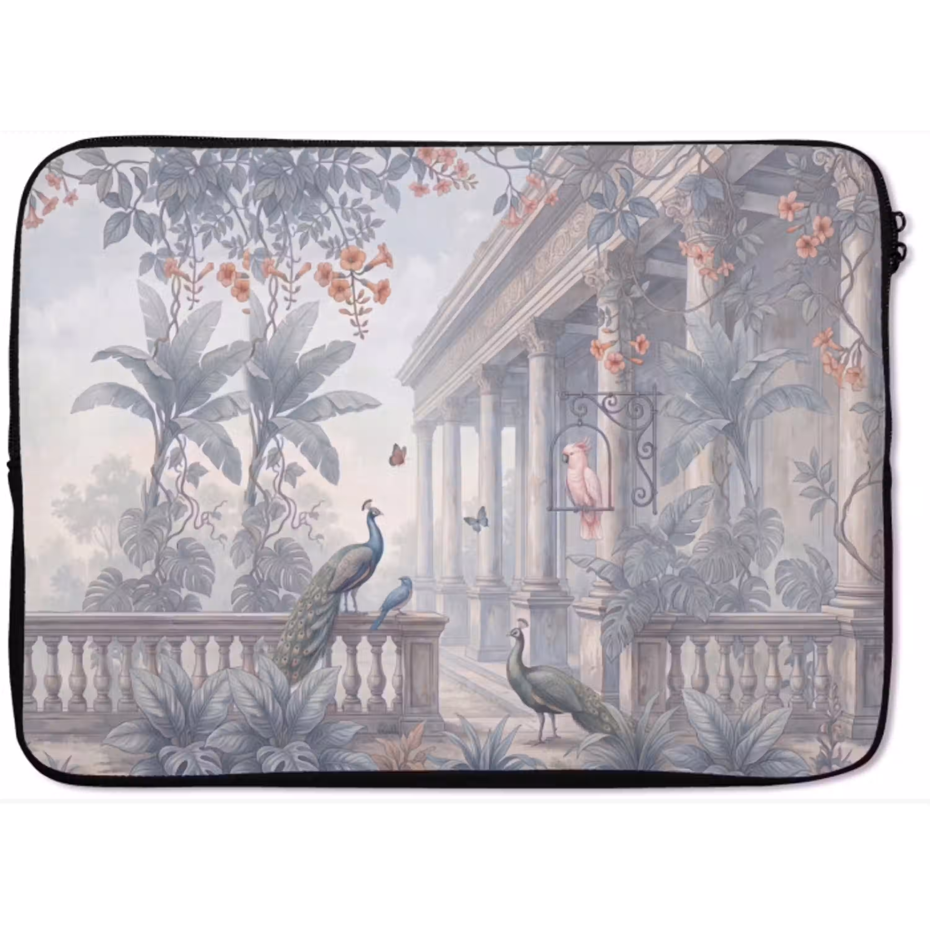 Vogel - Pauw - Architectuur - Klassiek - Groen laptophoes neopreen klein -zkaufland3dotto