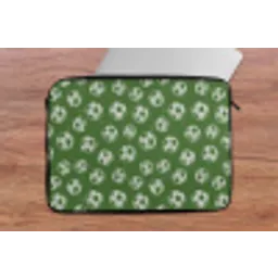 Voetbal - Sport - Groen laptophoes neopreen klein 279 -tafel