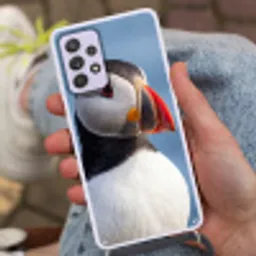 Papegaaiduiker - Portret - Natuur Hoesje Samsung Galaxy A52 5G met koord klein -sfeer3