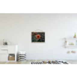 Dahlia - Bloem - Natuur - Sfeervol textielposter latten blank klein -kinderkamer