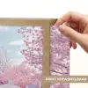 Brug - Kersenbomen - Wit Light Box met batterij (Wandlamp) middel -USP_websiteprintNL