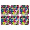 Bliksemschichten - Patroon - Marmer - Kleuren onderzetter kurk middel -3d