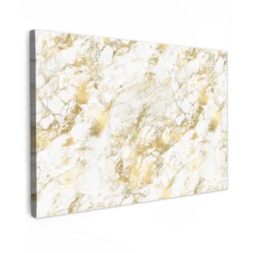 Marmer - Goud - Structuur Tuinposter op houten frame 2 cm dik klein 845 -3d