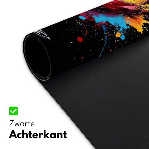 Wijn - Glas - Graffiti - Borrel - Rood - Verf Muismat XXL klein -sfeer2