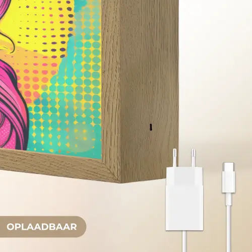 Zonnebril - Vrouw - Zonnig - Geel Light Box met batterij (Wandlamp) middel -USP_websiteoplaadbaarNL