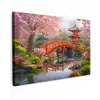 Lentebloei in Japanse Tuin Tuinposter op houten frame 2 cm dik klein -3d