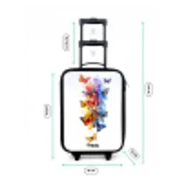 Vlinderzwerm Kinderkoffer - Zwart klein -productfoto_formaten