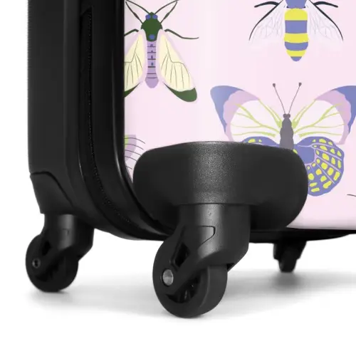 Summer memories - Vlinder en insectenpatroon NBS - Handbagage koffer - Kinderen Unisex middel -wiel