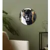 Panter - Zwart - Abstract - Verfstreken Wandcirkel plexiglas klein -sfeer3