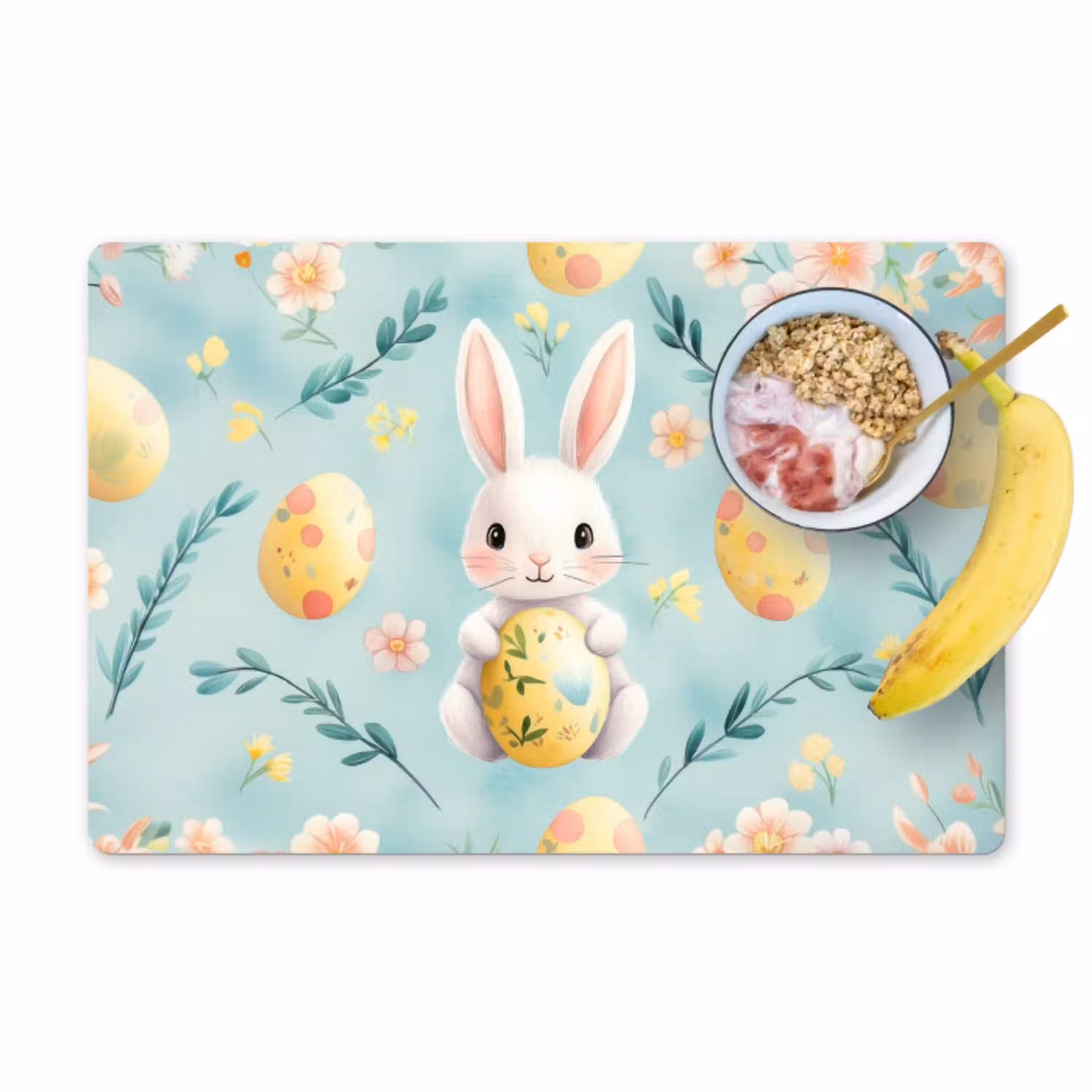 Konijn - Eieren - Takjes Placemat vinyl groot -zzzproduct_Kitchenyeah-website