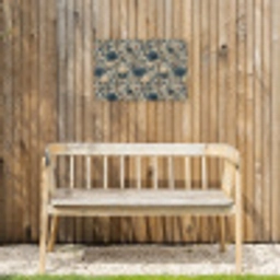 Pauw - Bloemen - Blauw Tuinposter op houten frame 2 cm dik klein 845 -sfeer4