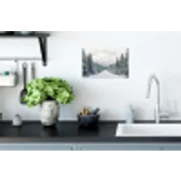 Weg - Sneeuw - Naaldbos - Winter - Avontuurlijk Muursticker klein -keuken