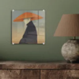 Minimalistisch - Silhouet - Oranje plexiglas 5mm klein -sfeer3