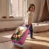 Tijger in bloemenveld met vlinders en zonlicht Kinderkoffer - Roze klein -sfeer1
